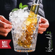 MIZU KURUAISU-NI Glass Ice Bucket Ice Cube Holder Thick Glass Container Multipurpose Glass Ice Bucke