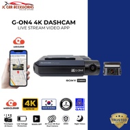 GNet G-ON4 4K UHD|FHD 2CH Premium Car Dashcam Full Set - Front + Rear + Cable + SD Card (64GB)