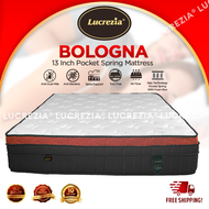 Free Shipping / LUCREZIA Bologna (13 inch) Italy Technology Pocket Spring with Foam Box Mattress / T