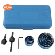 11pcs/Set Hole Saw Cutting Set Kit 19-64mm Wood Metal Alloys Circular Round with Case Woodworking Ho