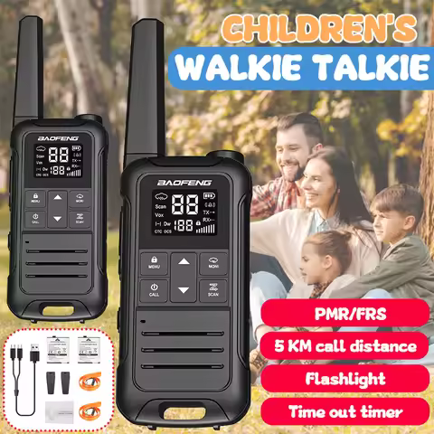2pcs Baofeng F22 Kids Walkie Talkie Rechargeable Type-C Ham Radio Electronic Toys Birthday Gift Chil