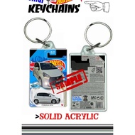 hot wheels mini keychain myvi custom white 2pcs