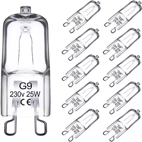 10PCS G9 220V 20W 25W 40W 60W Eco Halogen Light Bulbs Capsule LED Lamp Bulbs Inserted Beads Crystal 