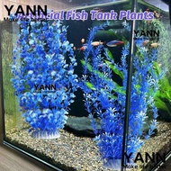 YANN 2PCS Aquarium Plastic Plants, Plastic Reliable Artificial Fish Tank Plants,  23.6-inch Tall Ext