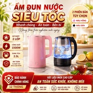 Electric kettle, 2.5L glass electric kettle, 1.8L stainless steel