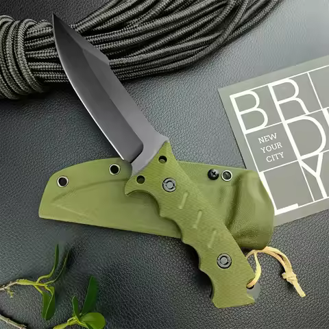 High Hardness Portable Full Tang Fixed 8Cr13Mov Blade G10 Handle Outdoor Hunting Camping Knives Mili