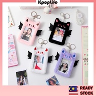 Korea Ins Devil Cutie Furry Bear Rabbit Card Holder Idol Cards Idol Card Holder Protective Card Hold