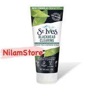 [Ready Stock] St. Ives Blackhead Clearing Green Tea & Bamboo Scrub 170g / Scrub Muka
