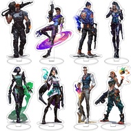 Game Valorant Figures Sage Killjoy Jett Sova Cypher Cosplay Acrylic Stand Model Plate Desk