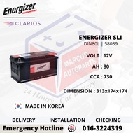 ENERGIZER SLI LN4 | 58039 | DIN80L CAR BATTERY