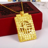 Blessing clips men's necklace 916 916gold pendant in stock