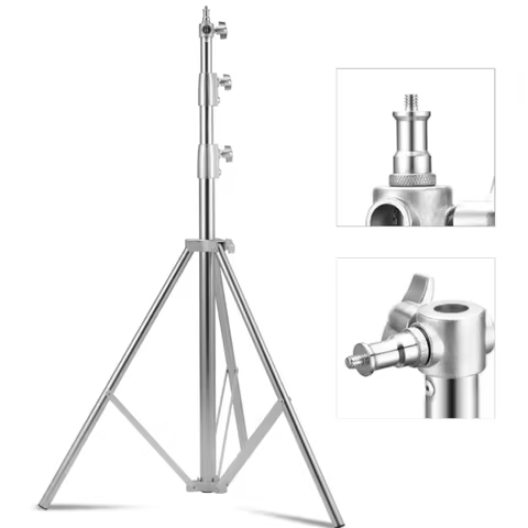 2.8M Super Stable Stainless Steel Big Tripod Foldable Lighting Stand Tripod Photography For Fill Spo