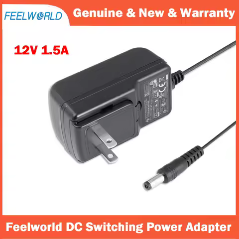 Feelworld DC 12V 1.5A Switching Power Supply Adapter for 100V - 240V AC 50/60Hz for Feelworld F6 Plu