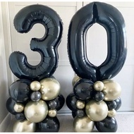 1 METER Black Jumbo Number Balloon