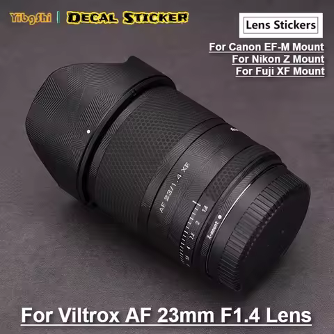 For Viltrox AF23F1.4 Lens Premium Decal Skin Wrap Film for Viltrox AF 23mm F1.4 STM Protector Cover 