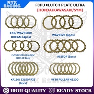 FCPU CLUTCH PLATE ULTRA-[HONDA/KAWASAKI/SYM] EX5/ WAVE100/ DREAM (4pcs)/WAVE125 (4pcs)/FUTURE125/ DA