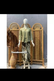 (COD) TM - Setelan Dan Atasan kebaya Brukat modern FLOY mix rok plisket panjang / kebaya Floy / keba