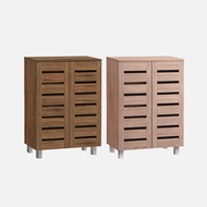 VHIVE Vegas 2 Door 60cm Shoe Cabinet 2 Ventilation Doors Oak Walnut Small Shoe Rack Storage Cabinet