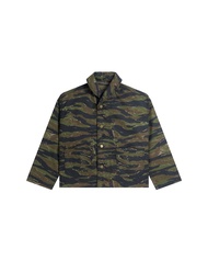 Shawl Collar Field Jacket Camo Green เสื้อแจ็คเก็ต
