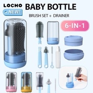 6 pcs/set baby bottle brush set multifunctional pacifier brush silicone baby milk bottle cleaning brush baby bottle detergent baby bottle brush