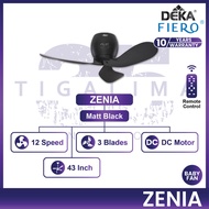 DEKA FIERO ZENIA WiFi Fan 60|52|43 Inch 3 Blades 12 Speed + Reverse Remote Control Tuya Apps DC Moto