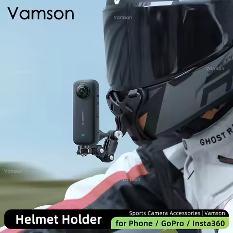 Vamson for GoPro Hero 11 Accessories Motorcycle Helmet Strap Chin Stand Mount for GoPro Hero 11 10 9