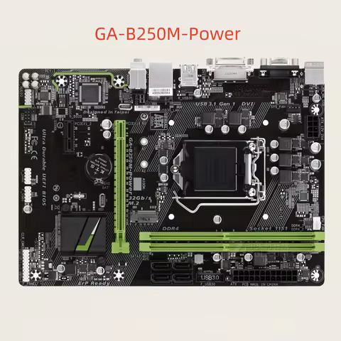 For Gigabyte GA-B250M-Power Desktop Motherboard B250M Power LGA 1151 DDR4 Mainboard 100% Tested OK F