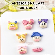 Nail Art Accessories 5D Premium Resin/ Nail Art Accessories Nail Decorations Ugly Face 5D/ Cute Nail