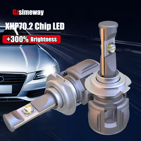 2PCS H7 LED Car Light H11 H8 H1 H4 H9 9005 D2S D2H 9006 9012 LED Headlight Bulb 12V XHP70 Chip 120W 