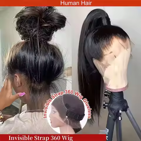 40 42 44 Inch HD 360 Full Lace Front Wig Human Hair 200% Bone Straight Hd Lace Frontal 100% Human Ha