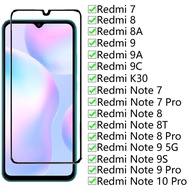 แก้วป้องกันเหมาะสำหรับ Xiaomi Redmi 7 8 8A 9 9A ป้องกันกระจกกันรอย9C Redmi Note 7 8T 9S 10 Pro ฟิล์มแก้วความปลอดภัย