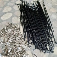 HITAM Bike SPOKES 14G X 152mm STAINLESS BLACK FOR 20 INCH WHEELS HIGH 4CM