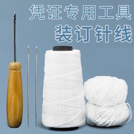 Financial Binding Awl Stationery Awl Voucher Binding Awl Bookkeeping Voucher Needle Hook Wooden Bind