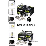 Luminous front LED light 6-sided 3-sided motorcycleOriginal H6 H4 AC DC 35 watt super brightOriginal