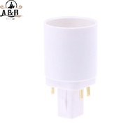 [A&B] 3Pcs 4 Pin Conductive G24 To E26/E27 Soet Adapter G24Q Lamp Base Adapter G24Q To Medium Light 