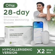 2pcs ottai comfort version CGM Continuous Glucose Monitor System 24h Real-time Blood Sugar Test No F