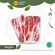 Slice Beef Shortplate Aus/Daging Sukiyaki/Yakiniku/Yoshinoya 500 gr