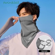 TWINKLE1 Ice Silk Mask, Ice Silk Polyester Ice Silk Face Mask, Breathable Neck Wrap UV Protection Eye Protection Neck Sunshade Summer