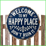 Sign for Front Door Round Vintage Welcome Sign for Front Door for Spring Summer Fall All Seasons Hol