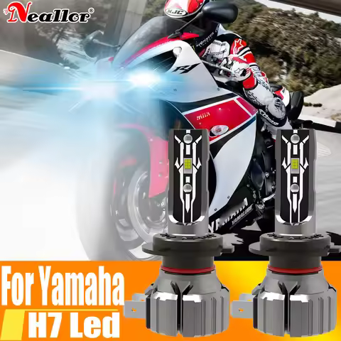 2x H7 Led Lights Motorcycle Headlight Canbus Car Fog Bulb Moto Driving Running Lamp 12v 55w For Yama