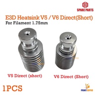 3D Printer Part E3D Heatsink V5 V6 Direct (Short) For Filament 1.75mm M6 thread 1pcs 3D Spare Parts