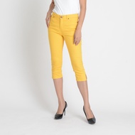 GSP Jeans Young Color Jeans กางเกงยีนส์ขาสี่ส่วน สีเหลือง กางเกง กางเกงขายาวผญ กางเกงขายาว (PYT8YE)