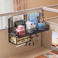 辦公桌 掛籃桌面工位屏風隔板懸掛式置物架 辦公室用品收納掛架(平行進口）（快遞送貨上門）