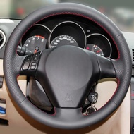 DIY Artificial leather Suede Carbon Fiber Customized Hand-stitched Car Steering Wheel Cover for Old 