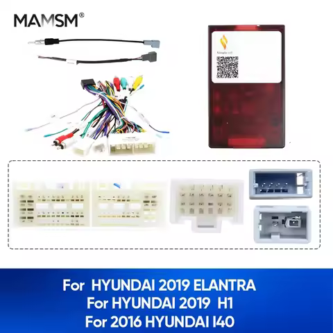 MAMSM Car Radio Canbus Box For HYUNDAI 2019 ELANTRA H1 I40 2016 Wiring Harness Power Cable Decoder A
