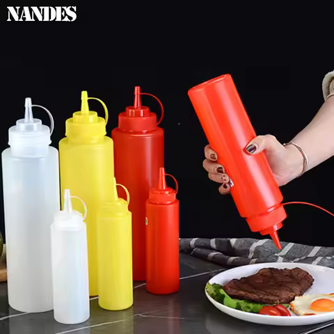 Squeeze Bottle Plastic Squeeze Bottle Ketchup Salad Sauce Mustard Sauces Olive Oil Plastic Pointed S