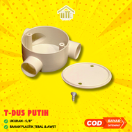 TDUS PUTIH 5/8" / T DUS / T-DUS T DUS PUTIH / T PIPA LISTRIK TEDUS 5/8 / TDUS  T DUS 5/8 INCH WARNA 