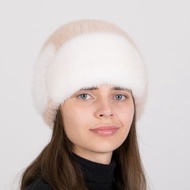 Real Fur Hat Women's Style Mink Hat Winter Russian Fur Hat Warm Real Fur Hat