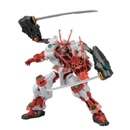 Bandai | HG 1/144 Red Samurai Mecha Assembly Model Kit with 4 Katana Swords Action Figure Display Ho