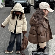 Girls' Down Cotton Jacket Winter New Fashionable Big Kids Girls' Cotton Coat Winter Thickened Cotton